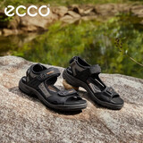 爱步（ECCO）凉鞋男 沙滩鞋轻便耐磨休闲鞋露趾 越野069564 黑色/灰色43