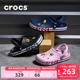 卡骆驰（CROCS）洞洞鞋贝雅卡骆班轻便耐磨一脚蹬休闲鞋|205089 黑色/白色-066 45 (290mm)