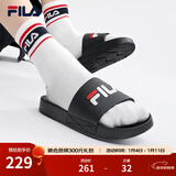 斐乐（FILA）DRIFTER男鞋复古拖鞋新款凉拖休闲沙滩鞋漂流船 黑-BK 42