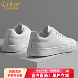 卡宾（CABBEEN）男鞋冬季男士小白鞋子男低帮休闲鞋男板鞋百搭鞋靴时尚百搭潮流 【纯色】白色 41 皮鞋码