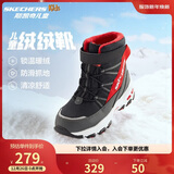 Skechers斯凯奇儿童绒绒靴保暖棉鞋男童女童高筒短靴加绒雪地靴660092L