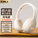 滴哩英语四六级听力耳机四级大学考试专用校园46级调频FM六级专四专八大英赛ab级公共三级蓝牙 F2 充电款 米白 【考后不闲置】耳机+AUX音频线