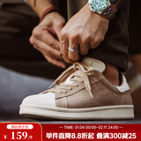 马登男鞋秋季新款复古反绒皮潮流百搭经典滑板鞋男透气运动休闲鞋 棕色   41