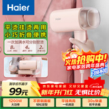 海尔（Haier）手持小型挂烫机 蒸汽电熨斗家用差旅折叠迷你便携烫衣机 除菌除皱定型熨烫机 HY-GW2503团购礼物