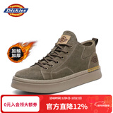 Dickies男士马丁靴休闲潮流百搭舒适透气男鞋工装鞋 驼色加绒 43 