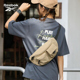 Reebok锐步斜挎包男士时尚轻便多功能胸包女休闲运动通勤腰包挎包新款 卡其色