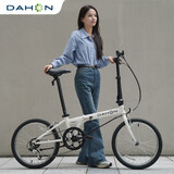 大行（DAHON）经典D6折叠自行车20英寸6速成人休闲单车 KBC061 白色