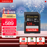 闪迪（SanDisk）128GB SD内存卡 6K视频 V60 U3 C10 高速相机存储卡 读速280MB/s 写速100MB/s 高清拍摄 畅快连拍