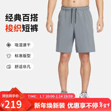 耐克NIKE男子运动短裤 夏季梭织休闲裤 跑步速干DV9331-084黑/灰 M