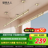 金贵夫人双杆晾衣架手摇式阳台升降晾衣杆家用晒衣架晒被子手动室内凉衣架 【高硬度碳钢】圆杆香槟金2.0米