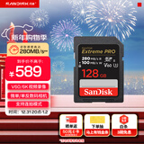闪迪（SanDisk）128GB SD内存卡 6K视频 V60 U3 C10 高速相机存储卡 读速280MB/s 写速100MB/s 高清拍摄 畅快连拍