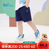 361°儿童短裤夏季男女童3-12岁透气运动裤梭织五分裤 藏青 120