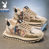 花花公子（PLAYBOY）老爹鞋男鞋2025秋冬季鞋子男士运动鞋厚底增高休闲旅游鞋 米卡41