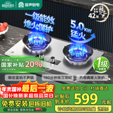 容声国家补贴20%燃气灶液化气煤气灶双灶家用双九腔猛火定时熄火大火力5.0KW灶具一级能效JZY-RLA8Y