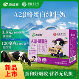 西域春A2β-酪蛋白纯牛奶 125ml*16盒整箱 3.8g蛋白儿童纯牛奶新疆牧场 