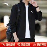 安踏加绒外套男士冬新款保暖针织开衫夹克卫衣休闲运动跑步训练服男 【针织款】基础黑7706 XL /180
