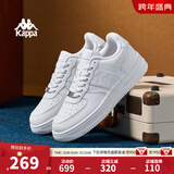 Kappa卡帕男鞋板鞋男冬季新款厚底小白鞋子男百搭休闲鞋情侣跑步运动鞋 鹭羽白 41