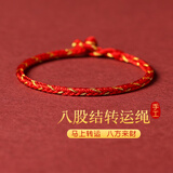 金石灵2027年羊年本命年手链男女款金线八股结太岁红绳手链新年生日礼物
