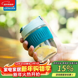 乐扣乐扣（LOCK&LOCK）咖啡杯耐热玻璃水杯子男女学生便携式双饮吸管杯随手杯350ML绿色