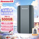 纽曼（Newsmy）500GB 移动硬盘机械 星瀚金属系列 USB3.0 2.5英寸 雅青色 高速稳定 办公数据备份照片备份+收纳袋