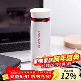 乐扣乐扣（LOCK&LOCK）不锈钢保温杯情侣学生水杯菲特旋转盖轻量杯450ml白红 LHC4131WR