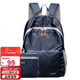 高尔夫（GOLF）双肩包男女可折叠电脑背包书包14英寸轻便户外旅行包旅游运动登山