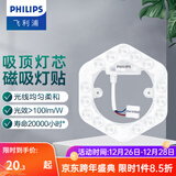 飞利浦LED灯盘磁吸吸顶灯灯芯 替换三基色环形灯管荧光节能圆形蝴蝶灯具 六边形10W白光