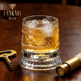 梵卡奇（FANKAQI）轻奢高档江户切子洋酒杯高颜值水晶玻璃威士忌杯套装乔迁结婚礼物