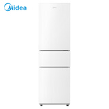 美的（Midea）219升三门冰箱白色租房家用客厅小型冰箱中门软冷冻节能省电低音MR-230TE 