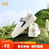 361°运动男鞋秋冬季学生复古厚底增高小白休闲板鞋子男672426611-3
