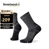 SMARTWOOL徒步轻量减震中筒袜户外美利奴羊毛袜运动袜登山袜1614/1613 1614中筒袜:中灰色052 L（适合脚码42-45）