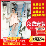 迈尚楼梯电动阁楼伸缩楼梯家用折叠楼梯室内升降复式平台收缩梯子隐形楼梯 【全自动遥控款】加强钛镁合金材 定制尺寸