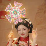 新玥新年灯笼2个装2026春节灯笼新年装饰儿童手工diy材料制作风车灯笼