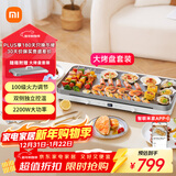 米家小米双灶电磁炉套装烧烤炉 双侧独立控温 大功率猛火爆炒 100级火力调节 家用多功能 智能互联