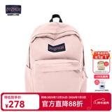 JANSPORT杰斯伯书包轻便双肩包男女旅行包简约背包电脑包学生校园 4QUE7N8蜜蜡粉-侧袋+隔层