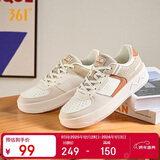 361°运动女鞋秋冬季学生复古厚底增高小白休闲板鞋子女682116601F-9