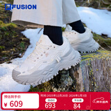 斐乐 FUSION斐乐潮牌女鞋硬糖鞋厚底老爹鞋女运动鞋女 奶白- T12W411303FGD 35.5