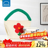 乐扣乐扣（LOCK&LOCK）清新玻璃保鲜盒微波饭盒三件套(630ml*2+便当包)LNG428S602白色
