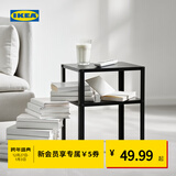 宜家（IKEA）KNARREVIK科纳列维克收纳床边桌家用落地搁架床头置物架 黑色