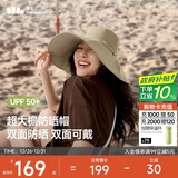 蕉下（beneunder）遮阳帽子女双面倍护渔夫帽防晒帽大檐防紫外线AL500米