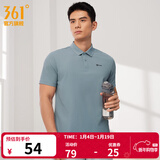 361°运动翻领t恤2025年春夏季新款休闲透气短袖情侣POLO衫开学季 【男款】岛灰蓝 4XL