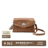 裘真信封包女链条斜挎单肩包休闲复古小包植鞣头层牛皮包包 大象灰-中号