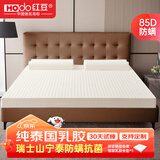 红豆泰国进口天然乳胶床垫10cm厚 瑞士防螨外套 1.5x2米 软硬适中