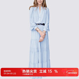 MeetMetro玛依尔法式仙女连衣裙女2025秋新款高端气质纯欲风裙子礼服长裙 浅蓝【现货】 M