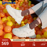 FILA FUSION斐乐女鞋BIANCO老爹鞋季新款硬糖鞋休闲鞋厚底运动鞋女 棉花糖/银-MM 37.5