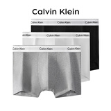 Calvin KleinCK 男士棉质平角内裤 3条套装 LV00NB4389 MP1黑/灰/白  XL