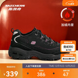 斯凯奇圣诞礼物加绒黑白金|冬女鞋冬季复古熊猫运动鞋保暖老爹鞋896268