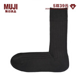 MUJI MUJI 男式 合脚直角 罗纹编织 商务袜 DAB01A0A 深灰色 25-27cm
