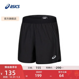 亚瑟士ASICS男子跑步5英寸短裤舒适运动裤 2011C614-001 黑色 L