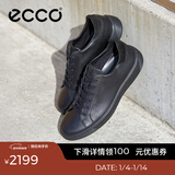 爱步（ECCO）板鞋男鞋 黑色平底休板鞋男士休闲鞋防水鞋子 街头趣闯504574 黑色50457401001 39